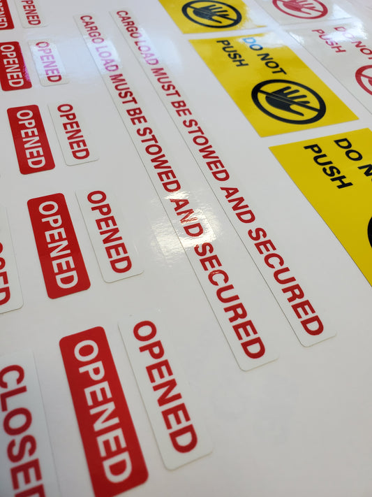 Rear Cargo Door Decals ASB No. AS350-52.00.55